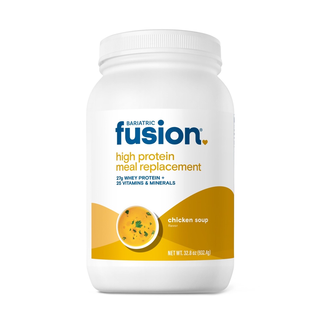 Bariatrik Fusion Chicken Soup Meal Change 27g protein Toz, 21 Bariatrik Cerrahi Hastaları için Tubading Gastrik Bypass ve kol Gastrektomi - No Gluten, Aspartame veya Şeker
