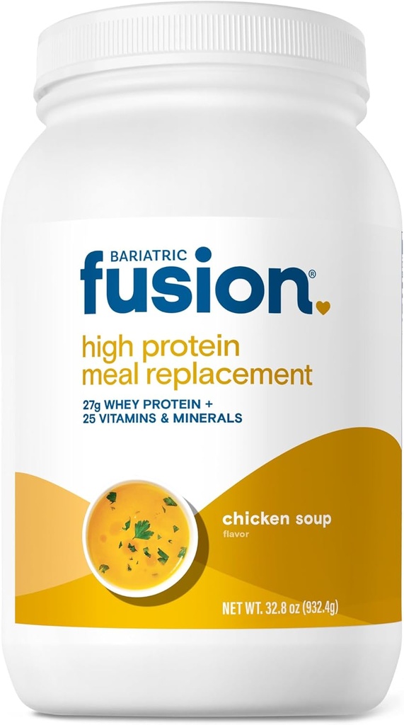 Bariatrik Fusion Chicken Soup Meal Change 27g protein Toz, 21 Bariatrik Cerrahi Hastaları için Tubading Gastrik Bypass ve kol Gastrektomi - No Gluten, Aspartame veya Şeker