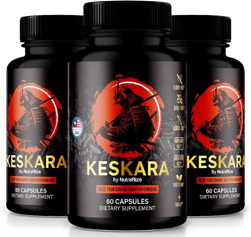 (3 Pack) Erkekler için Keskara Pills, Keskara Erkek Tamam, Premium Performans Desteği, Kas Büyüme ve Genel Sağlık için Doğal Formula, Resmi İncelemeler (180 Capsules)