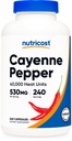 Nutricost Cayenne Pepper 530 mg, 240 Capsules - 40.000 Heat Unit, Gluten Free, Non-GMO