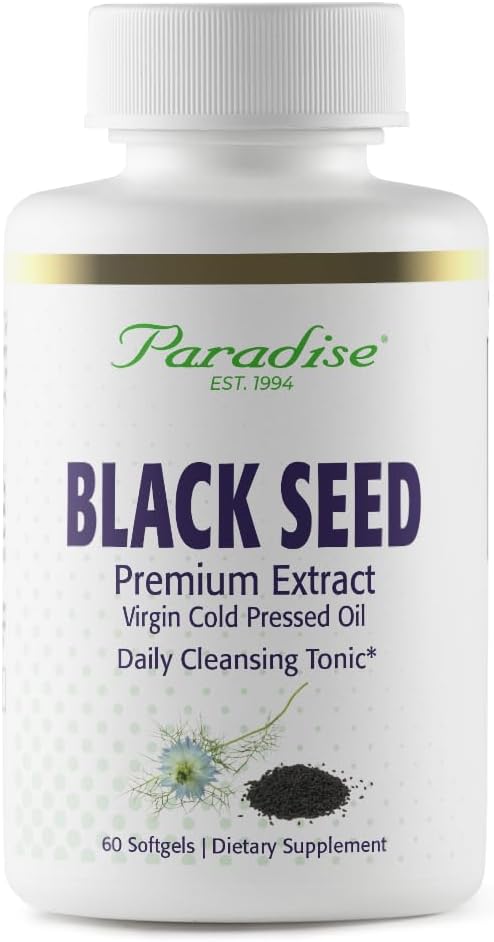 Paradise Black Seed Oil, πλούσιο σε αντιοξειδωτικά, ανοσοενισχυτικά, Super Poent, Ultra Pure, Vegan, Non GMO, Gluten Free, 60 Softgels