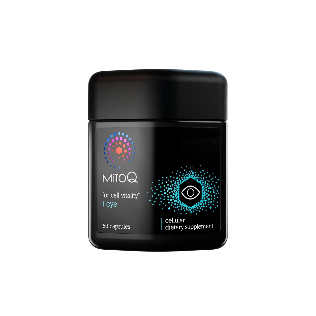 MitoQ +Eye Advanced CoQ10 Antioksi - Contains Mitoquinol Mesylate, Lutein, Zeaxanthin, Bilberry, Maritime Pine Bark - Supports Eye Health, Blue Light Filtration & Cell Vitality (60 Capsules)