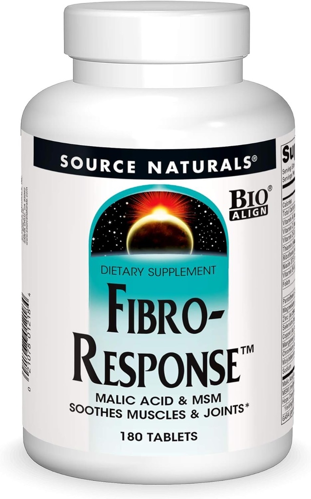 Source Naturals Fibro-Response Bio-Aligned Malic Acid & MSM,180 Tabletler