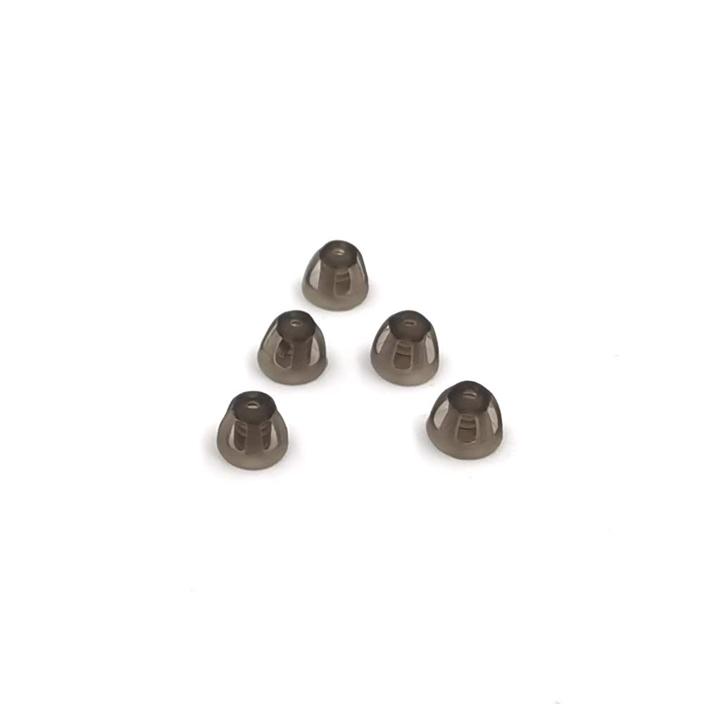 İşitme Aid Domes Smoky Gray Tips Ear Pieces Comfortable for Open Fit BTE Sound Amplifier PASP Kit Invisible, dışında RIC 5mm (S * 5)