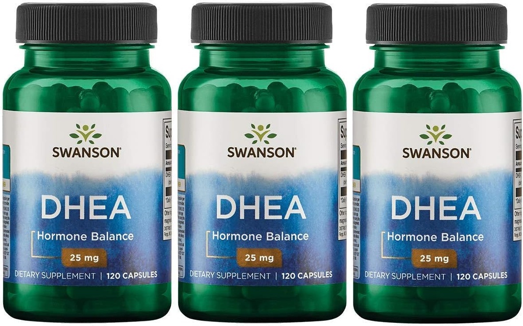 Swanson Premium Brand Dhea - Yüksek Potency 25 mg 120 Caps 3 Pack