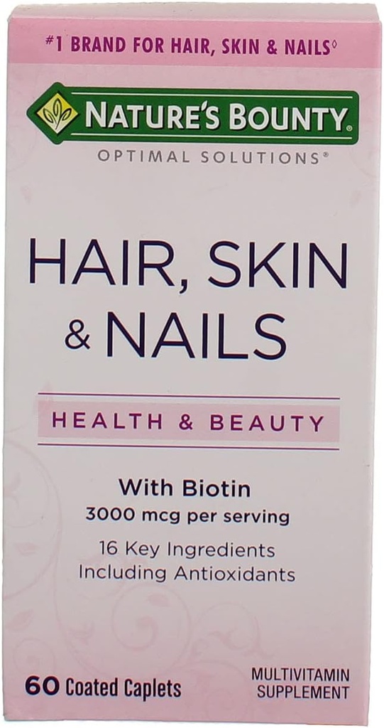 Nature's Bounty Hair, Skin and Nails Caplets 60 ea ( Borc)