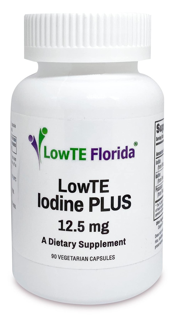 Iodine Plus 12.5 mg - 90 Vejetaryen Capsules for Energy, Mood, & Health Body Function | Iodine Supplement forBoosting Hair, Nails, & Teeth | Regulates Metabolism