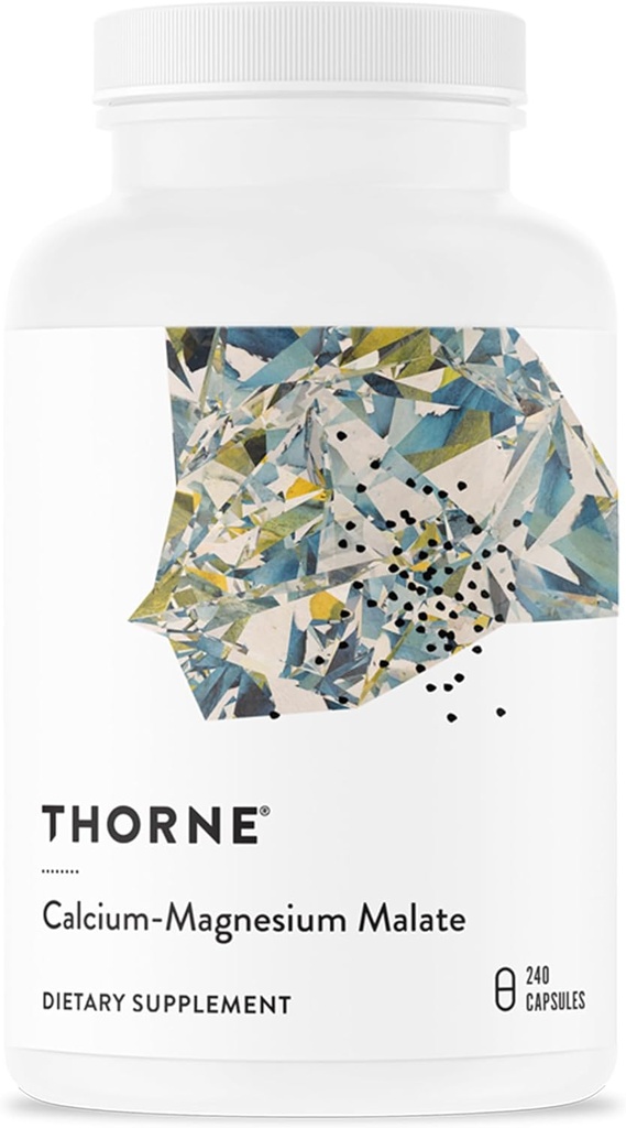THORNE - Ασβέστιο-Magnesium Malate - χωρίς γλουτένη συμπλήρωμα με μαγνήσιο & ασβέστιο υποστηρίζει την υγεία των οστών & μυϊκή κόπωση* - 240 κάψουλες
