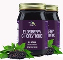 Green Jay Gurme Tonic – All Natural Elder Syrup – Yaşlı Immune Support for Kids & Yetişkinler – Güçlü Elderberry & Honey Mix – Sambucus Elderberry Syrup – 2 x 22 Ounces