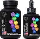 Age Defense Beauty Collagen Matrix και Liquid Collagen Plus Ashwagandha Beauty Bundle για την ανάπτυξη των μαλλιών, δέρμα λάμψη, νύχια