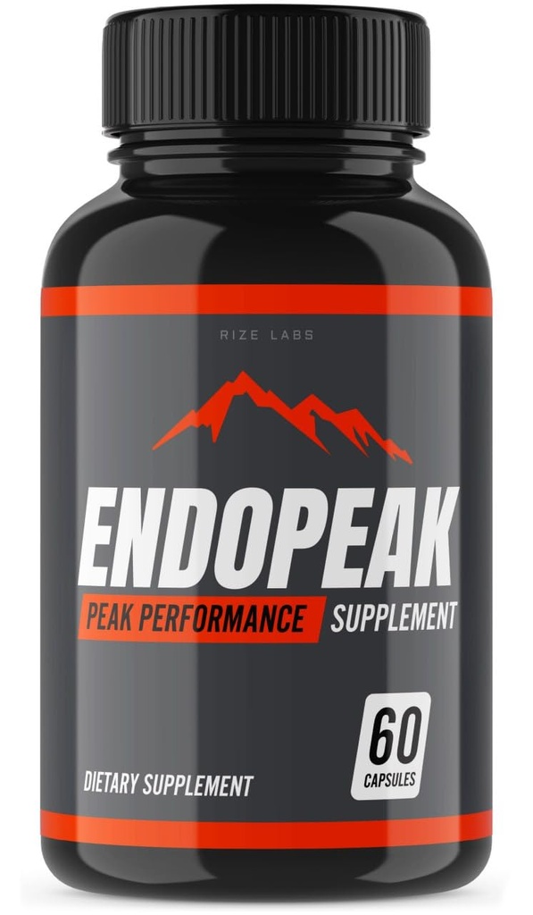 rize labs - Κάψουλες υψηλής απόδοσης Endopeak για άνδρες, μέγιστη αντοχή, Ultra Pure Non-GMO Vegan συμπλήρωμα, Advanced Formula (60 κάψουλες)