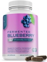 Probiotic Blueberry Supplement with Wild Blueberries– 1000 mg/Serving with Powerful Polyphenols & Anthocyanins– 60 Capsules