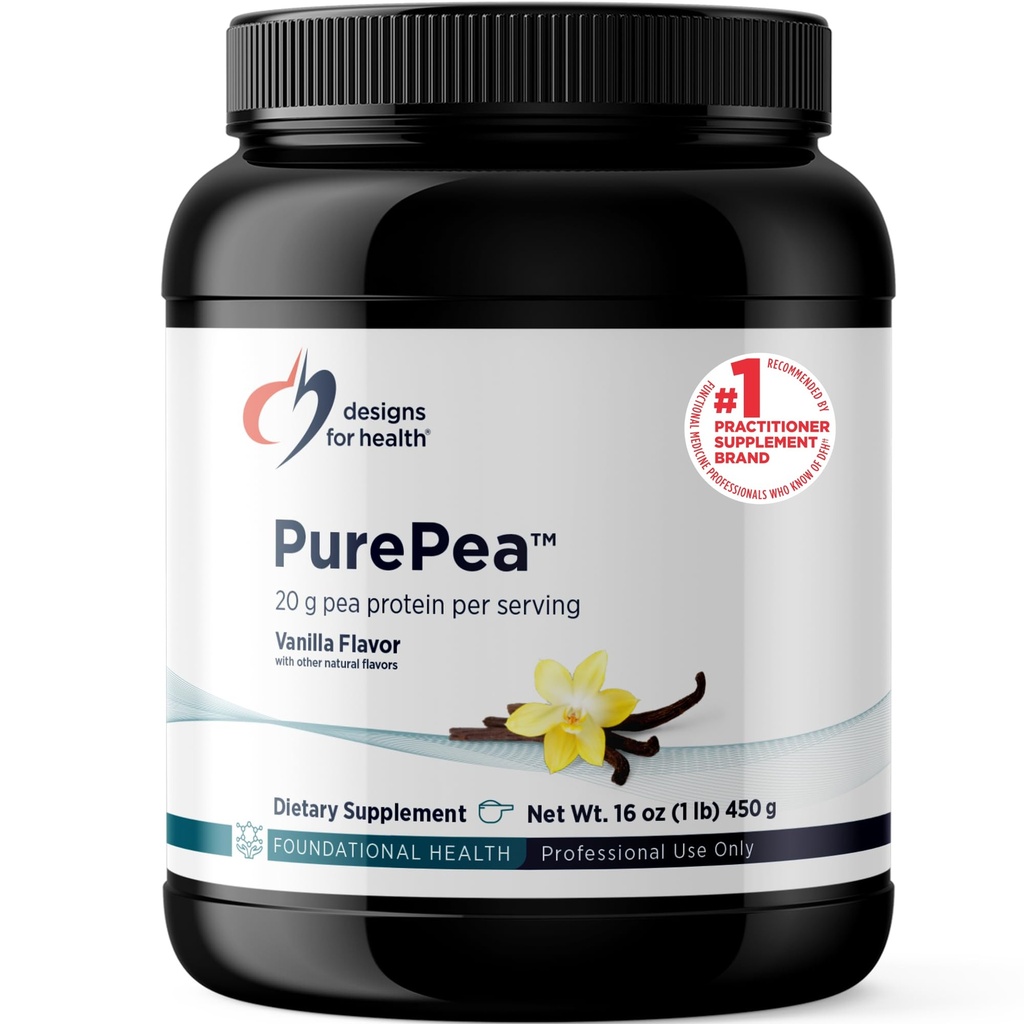 Health PurePea için tasarımlar - 20g Vegan Pea protein, Non-GMO Natural Drink Mix Toz Supplement, Vanilla (15 hizmet / 450g)