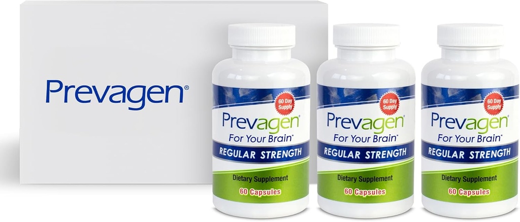 Prevagen Regular Strength - 180 Capsules (6 Ay Supply) | Apoaequorin Plus Vitamin D3