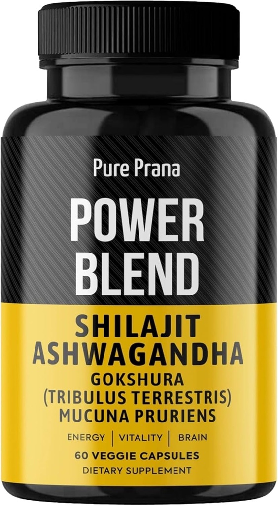 Pure Himalayan Shilajit with Ashwagandha for Men - 12000mg Authentic Shilajit Capsules with Gokshura, KSM-66 & Safed Musli | Premium Testosterone Support Supplement for Energy & Vitality