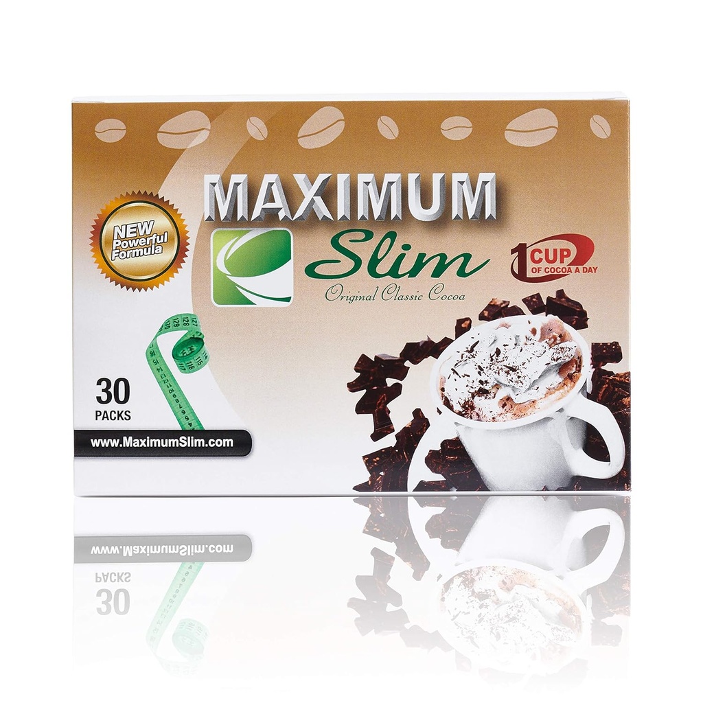 Maximum Slim Premium Instant Cocoa – Κρέμα, Delicious 4-σε-1 Formula με φυσικά εκχυλίσματα βοτάνων για ενέργεια & ζωτικότητα, μέγιστη ικανοποίηση και γεύση.