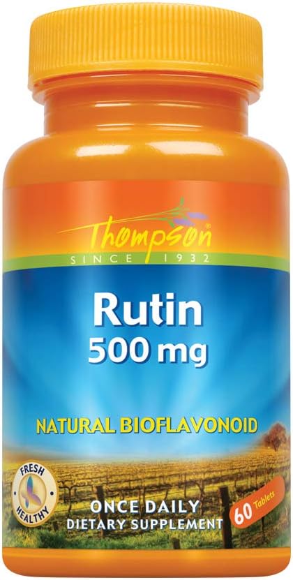 Thompson rutin 500 mg | Bioflavonoyak ve Antioksi | Sağlıklı Vasüler Sistem Desteği | Non-GMO & Vegan | Lab Doğrulandı | 60 Tablet