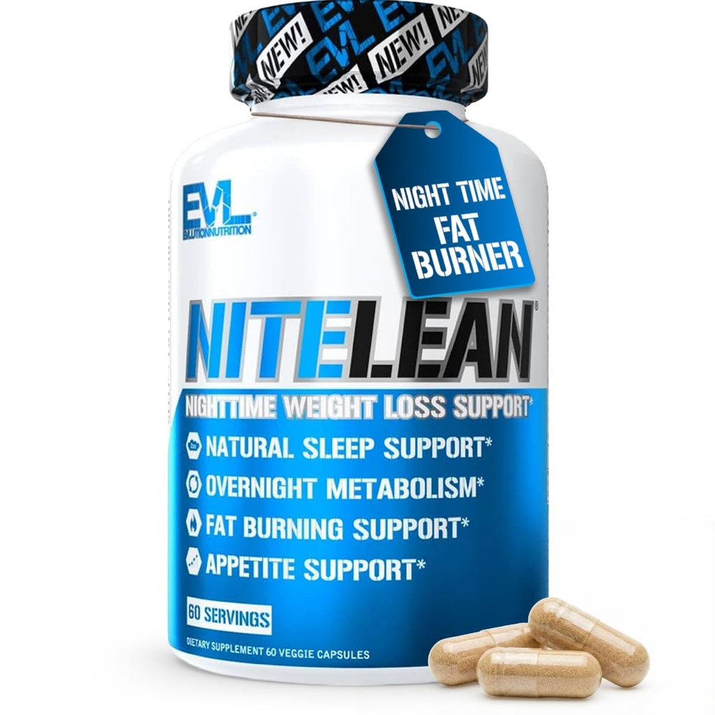 Evlution Διατροφή τη νύχτα Fat Burner υποστήριξη - Διανυκτέρευση ύπνος και απώλεια βάρους χάπια υποστήριξης με θερμογόνο πράσινο τσάι και λευκό εκχύλισμα κοτόπουλου - χάπια διατροφής που μπορεί να βοηθήσει πεισματάρη απώλεια λίπους