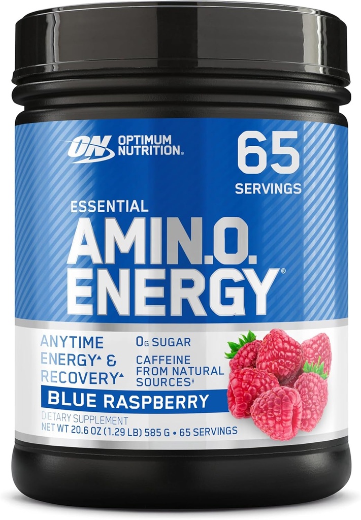 Optimum Beslenme Enerji - Yeşil Çayla Çalışmak, BCAA, Amino Asits, Keto Friendly, Green Coffee Extract, Energy Toz - Blue Raspberry, 65 Hizmet (Pazar Mayıs Vary)