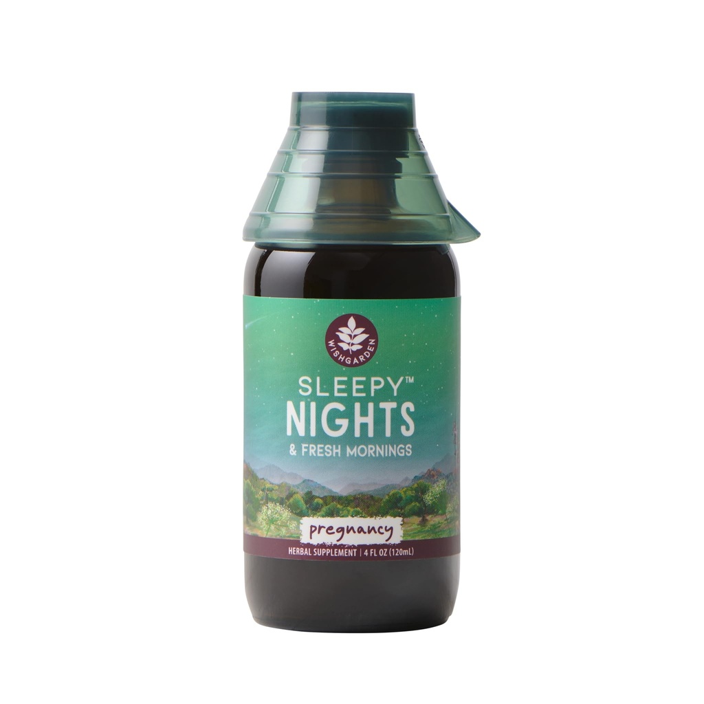 WishGarden Herbs Hamilelik Için Uyku Geceleri - Plant-Based Herbal Uyku Yardımı Hamile Anneler için Güvenli, Chamomile & Scullcap Destekleri Melatonin olmadan Dinlenmek, 4oz