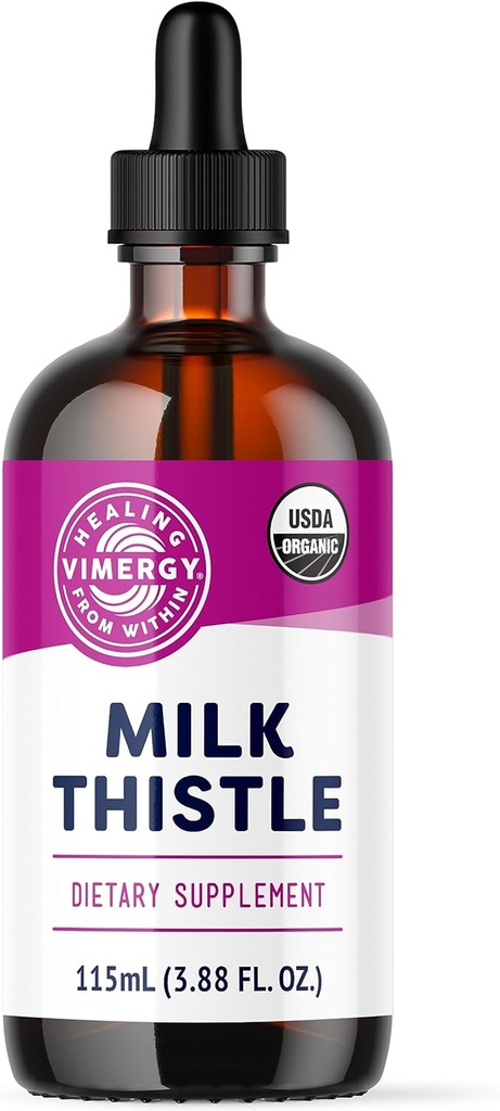 Vimergy Milk Butle – Liver Function* – Sağlıklı Digestion* – USDA sertifikalı Organik, Vegan, Gluten-Free – 115 mL (57 hizmet)