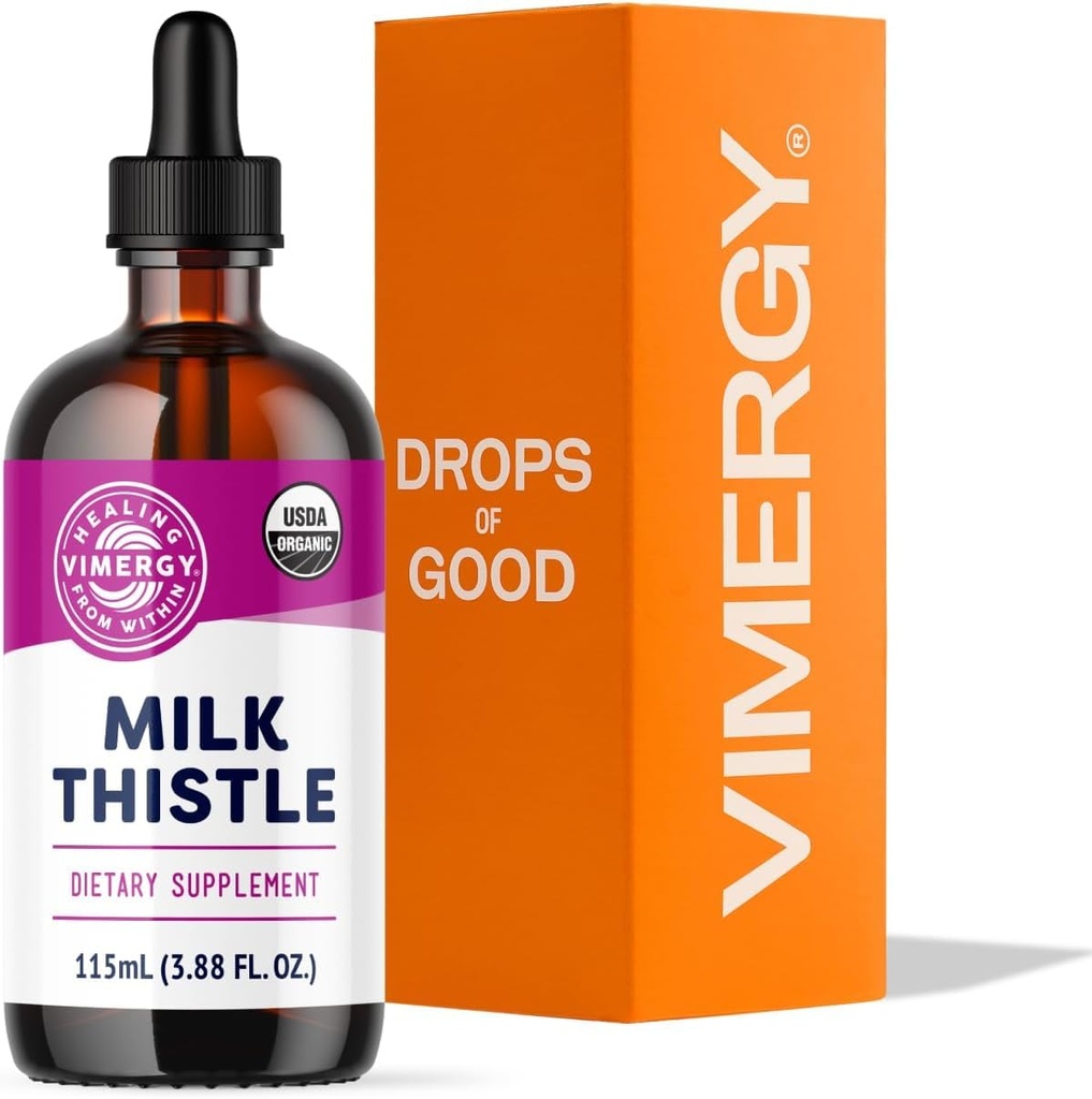Vimergy Milk Butle – Liver Function* – Sağlıklı Digestion* – USDA sertifikalı Organik, Vegan, Gluten-Free – 115 mL (57 hizmet)