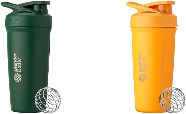 BlenderBottle 24 Ounce από ανοξείδωτο χάλυβα Shakeer Κύπελλο δέσμη με σύρμα Whisk - Δάσος και Mango