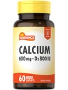 Sundancedis D3 ile 600 mg | 60 Caplets | Vegetarian, Non-GMO ve Gluten Free Supplement
