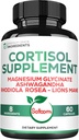 Satoomi 8in1 Cortisol Manager with Magnezyum Glycinate, Ashwagandha, Rhodiola Rosea, Lions Mane & More - Cortisol Version Supplement Men & Women - 60 Capsules