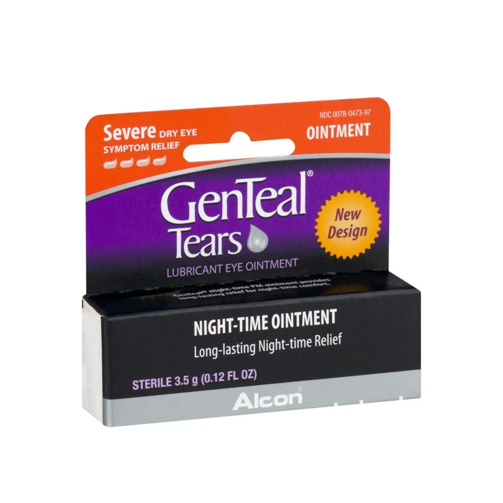 Genteal Pm Kuru Eye Relief Severe Night-Time Ointment .12 fl oz (4 Pack)