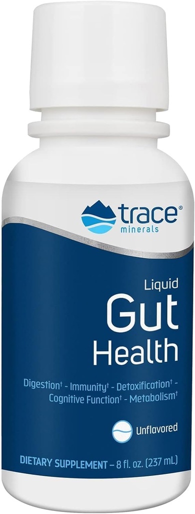 Trace Minerals Gut Health - Support for Gut Lining, Healthy Digestion, Immune System Function - Digestive Health Supplement with Humic & Fulvic Acid - Unflavored, 8 fl oz (About 47 Servings)