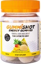 GummiShot Energy Gummies, 1125 mg of Plant-Based Caffeine Chews per Bottle, Long Lasting Energy Boosters, Tropical (15ct)