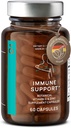 N°7 Immune Support Supplement - Immunity Boost with Echinacea - Natural Vitamin C from Acerola - çinko - Andrographis - Grapetre Tohumu - Vegan Immune System Vitaminleri Kompleks - 60 Capsules