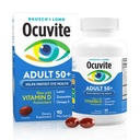 Ocuvite 50+ Eye Vitamin & Mineral Supplement, Omega-3, çinko, C & E, Lutein & Zeaxanthin, kadınlar ve erkekler için çinko Supplements, 90 Softgels