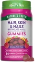Nature's Truth Hair Skin and Nails Gummies | 80 Count | 250006 of Biotin | Vegan, Non-GMO, Gluten Free Supplement | Vitamin for Women & Men