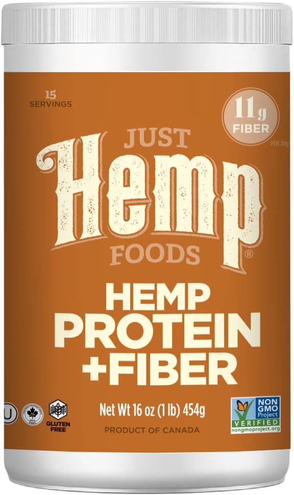 Sadece Hemp Foods Hemp Protein Toz Plus Fiber, Non-GMO, hizmet başına 11g Protein ve 11g Fiber ile Onaylandı, 16 oz - Ambalaj Vary