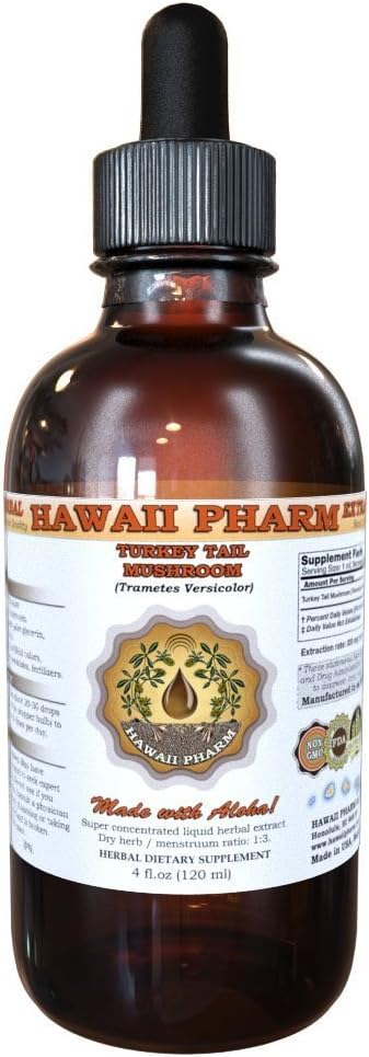 Türkiye Tail Mushroom Tincture, Türkiye Tail Mushroom (Trametes Versicolor) Mushroom Liquid Extract 2 oz