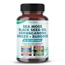 Sea Moss Black Seed Oil Ashwagandha Ginger Burdock Bladderwrack - Υποστήριξη Ανοσίας - Κατασκευάζεται στις ΗΠΑ