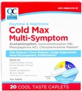 Quality Choice Day & Night Cold Max Multi-Symptom, Cold & Flu Medicine, Pain Reliever, Ateş Tespiti, Cough Suppressant, Nasal Decongestant, 24 Saat Relief Cool Taste Caplets