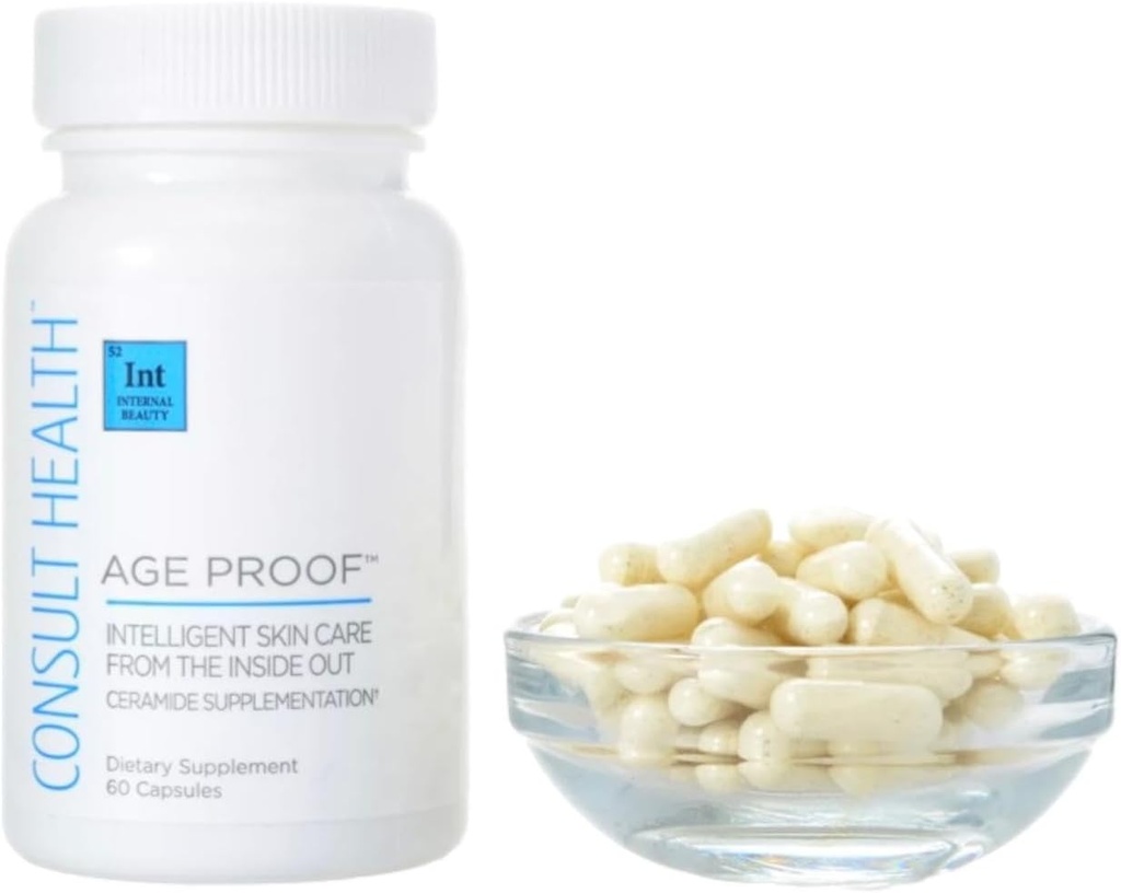 Συμβουλευτείτε το Health Age Proof Ceramide Dietary Supplement - Υαλουρονικό Οξύ για Ενυδατωμένο και Πλούσιο Δέρμα - Κάψουλες 60 Count (Pack of 1)