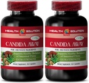 Doğal Detox Pills - Candida Away Plus - Candida Quick Cleanse - Candida Support - Candida Cleanse Extra Strength - Candida Overgrowth - 2 Şişes 120 Capsules
