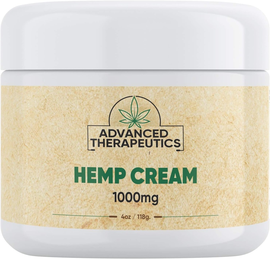 Gelişmiş Tedaviler Hemp Cream 1000Mg 4 Ounce Kas ve Ortak Rub ile Hemp ve Arnica için Stiff Muscles, Dizs, Boy ve Lower Back. Lower Discomfort 24 Saat Süre