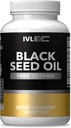 IVL - Organik Siyah Tohum Yağı - 120 Softgel Capsules - (1000 mg per Service) - Pure Cold Pressed Nigella Sativa Tohum Yağı - Omega 3 6 9, Antioksis, Thymoquinone - Black Seed Oil Liquid Capsules