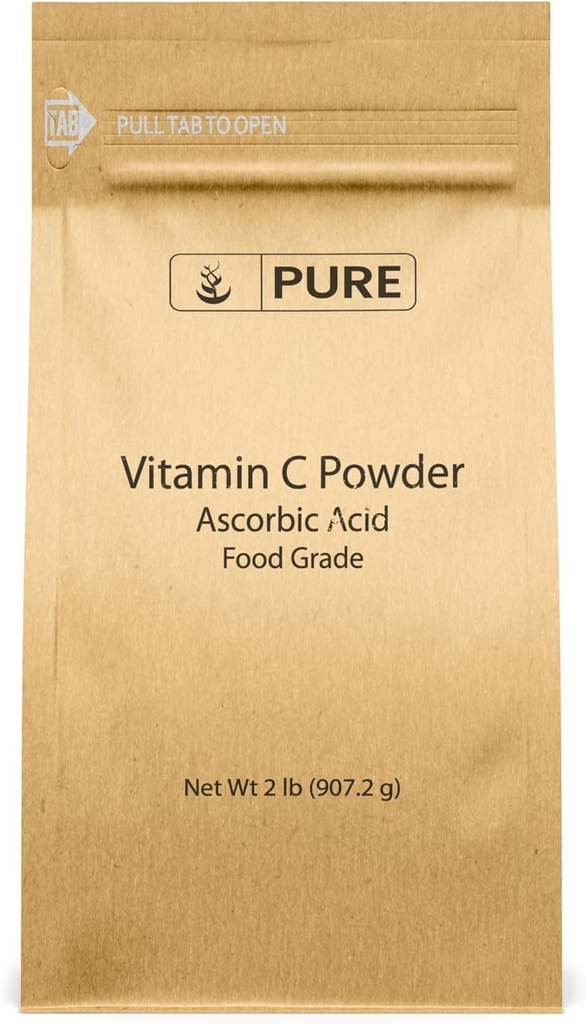 PURE ORIGINAL INGREDIENTS Vitamin C Toz (2 lb) Ascorbik asit, GMO, Diyetsel Supplement