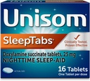 Unisom SleepTabs, Nighttime Sleep-aid, Doxylamine Succinate, 16 Tablet