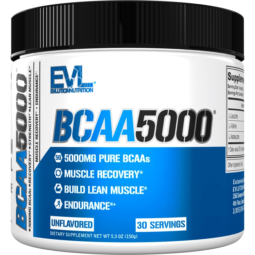 Evlution EVL BCAAs replicas Toz - BCAA Toz Post Workout Recovery Drink and Stim Free Pre Workout Energy - 5g Branched Chain replicas Supplement for Men - Unflavorededed