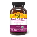 Country Life Realfood Organics Women's Multivitamin - USDA Organik, Vegan, Gluten-Free – 1,300 mg Tüm Gıdalar, Vitaminler D, E, B, Folate & Biotin - Daily Energy & Beauty - 60 Tabletler