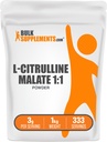 BulkSupplements.com L-Citrulline Malate 1:1 Toz - Citrulline Toz, Amino Asit Supplement - Unflavored & Gluten Free - 3g per Services, 1kg (2.2 lbs) (Pazar 1)