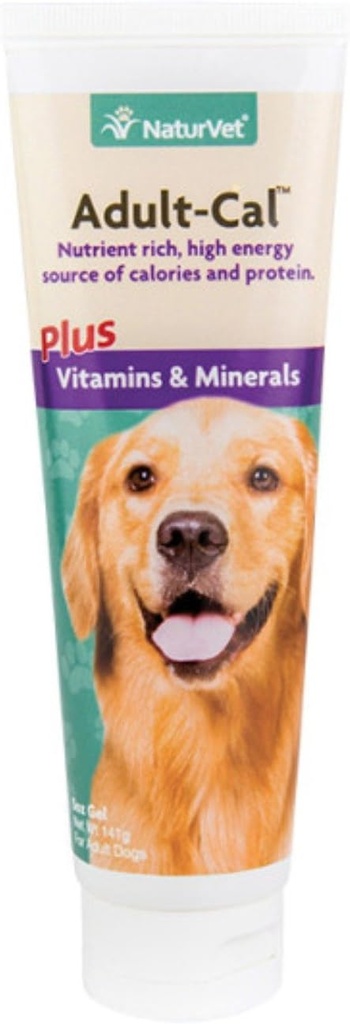 NaturVet Adult-Cal Beslenme Gel Plus Köpekler için Vitaminler ve Mineraller, ABD'de Yapılan 5 oz Gel