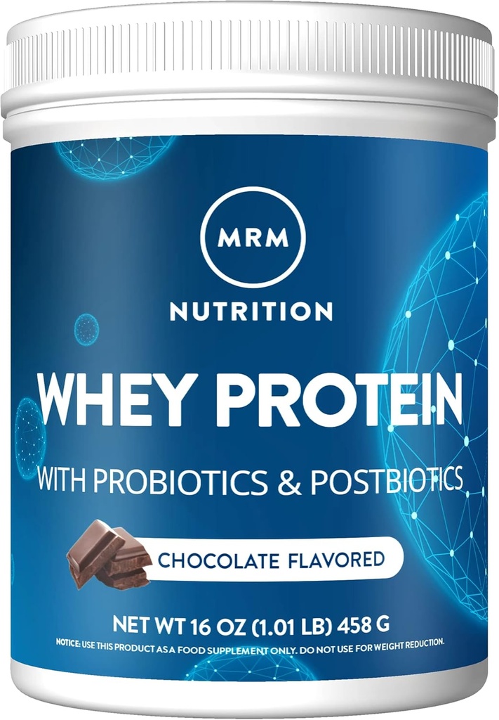 MRM Beslenme Whey proteini | Chocolate Flavored |18g protein | 2 Milyar probiyotikler + Digestive enzimler + BCAAs | High Abxia + Digestion | Hormon + antibiyotik Ücretsiz | 17 Hizmet